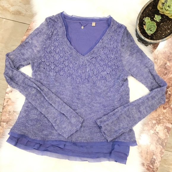 anthropologie purple sweater
